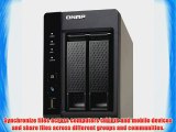 QNAP TS-221 2-bay Personal Cloud NAS DLNA Mobile App iSCSI Supported