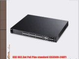 ZyXEL 24-Port Layer 2 FE Managed PoE  Switch with 4x Dual Personality GbE Uplinks (ES3500-24HP)