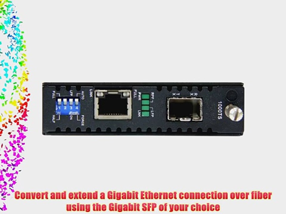 StarTech.com Gigabit Ethernet Fiber Media Converter with Open SFP Slot (ET91000SFP2)