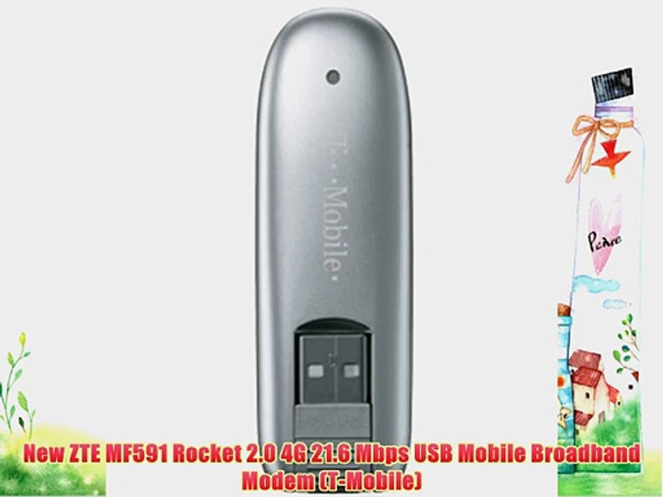 New ZTE MF591 Rocket 2.0 4G 21.6 Mbps USB Mobile Broadband Modem (T-Mobile)