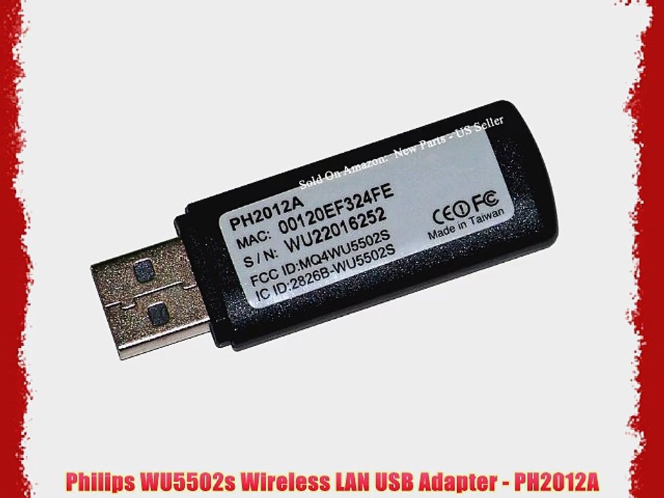 Philips WU5502s LAN USB Adapter - PH2012A video