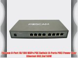 Foscam 8-Port 10/100 MBPs POE Switch (4-Ports POE) Power Over Ethernet 802.3af 53W