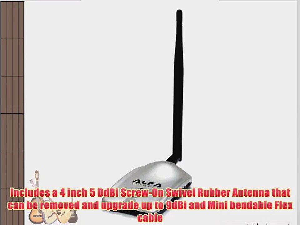 Alfa AWUS036H 1000mW 1W 802.11b/g High Gain USB Wireless Long-Rang WiFi network Adapter with