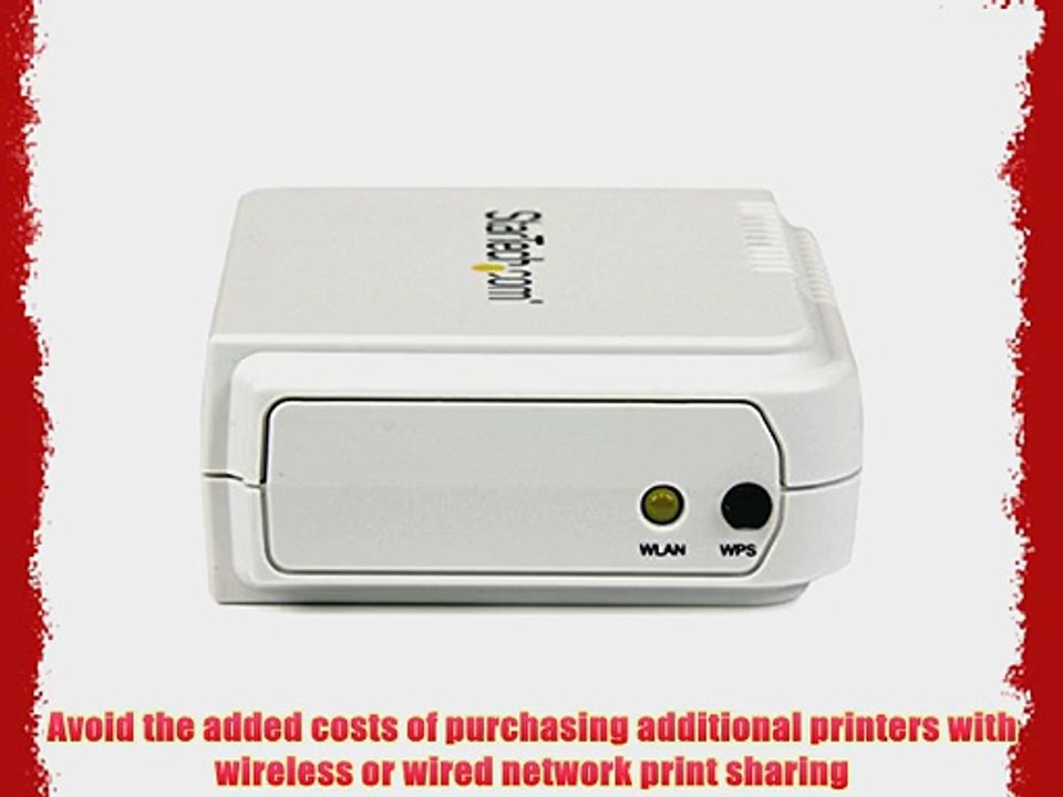 StarTech.com 1 Port USB Wireless Network Print Server with 10/100 Mbps Ethernet Port (PM1115UW)