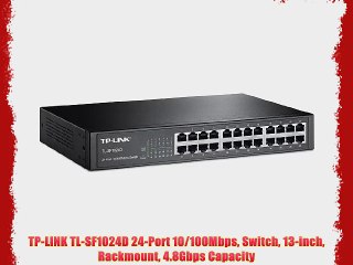 TP-LINK TL-SF1024D 24-Port 10/100Mbps Switch 13-inch Rackmount 4.8Gbps Capacity