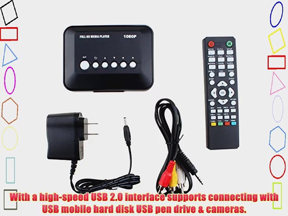 AGPtek? 1080P HD USB HDMI SD/MMC Multi TV Media Player Support All Kinds of Media Videos with