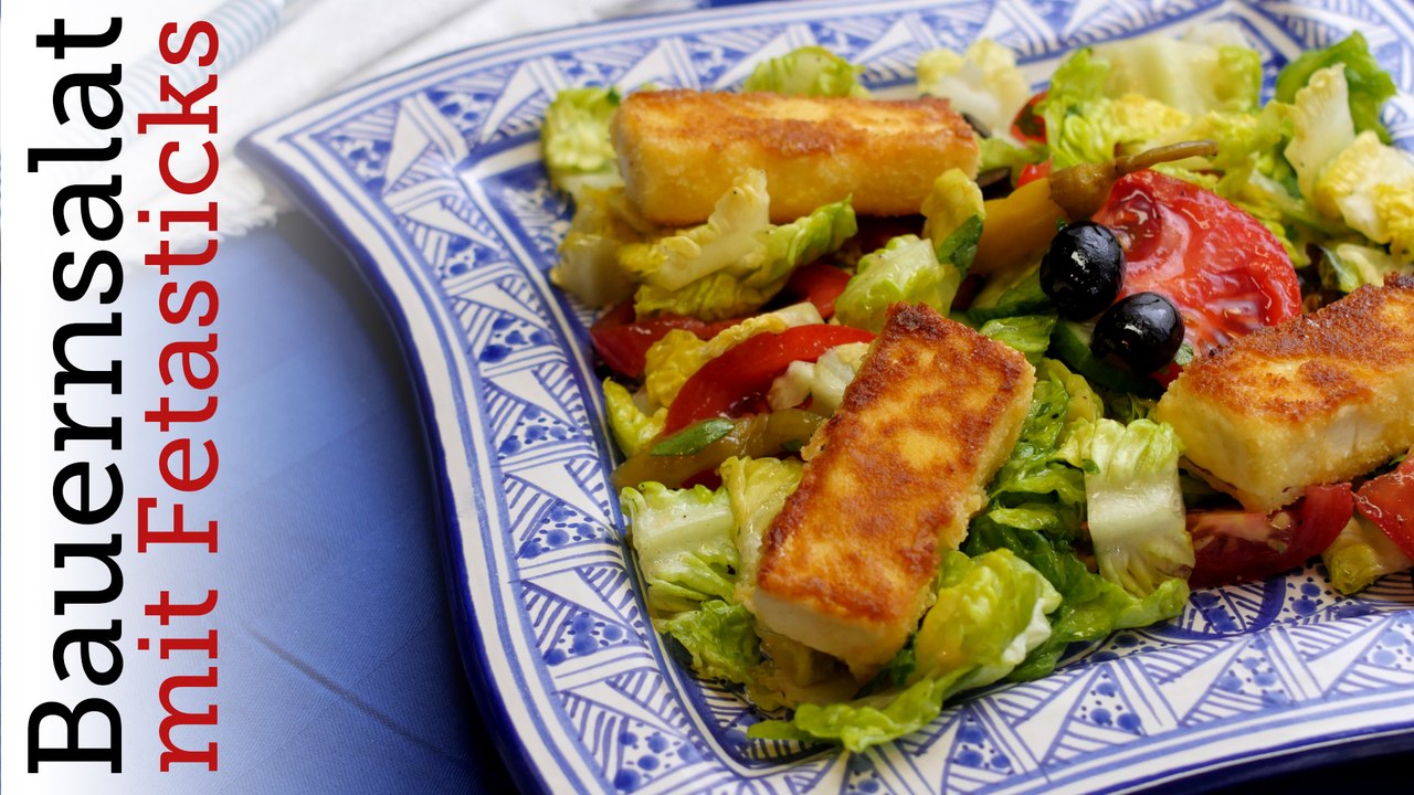 Rezept - Bauernsalat mit Fetasticks (Red Kitchen - Folge 330)