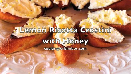 Lemon Ricotta Crostini with Honey