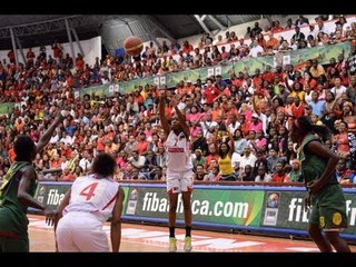 #FIBAAfrobasketWomen - : Mozambique v Cameroon (Shot of the Game - NGULELA)