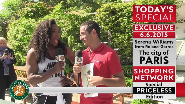 Roland-Garros shopping network with Serena Williams / 2015 French Open