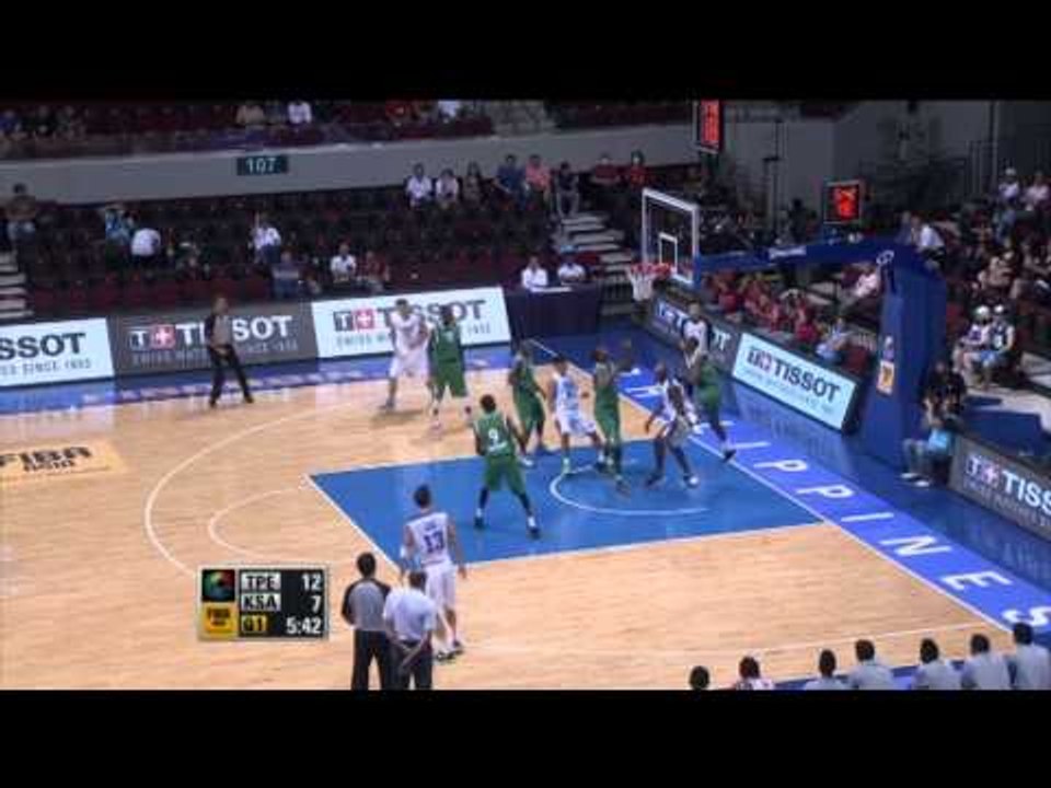 #FIBAAsia - Day 2: Chinese Taipei v Saudi Arabia (Dunk of the Game - Q. DAVIS III)