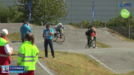 REPLAY 1/2 FINALS SATURDAY BMX EUROPEAN CUP BJERRINGBRO DENMARK 2015