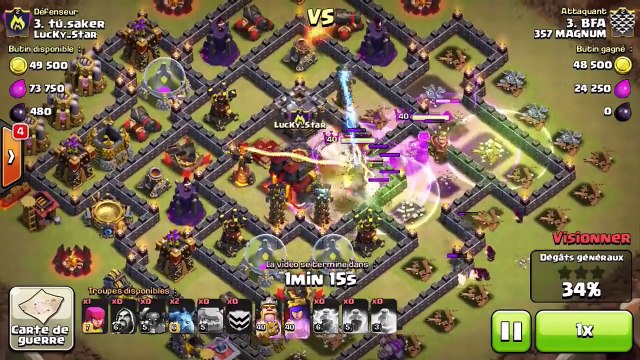 ENORME 7 Golems & 4 Sauts Clash Of Clans Français