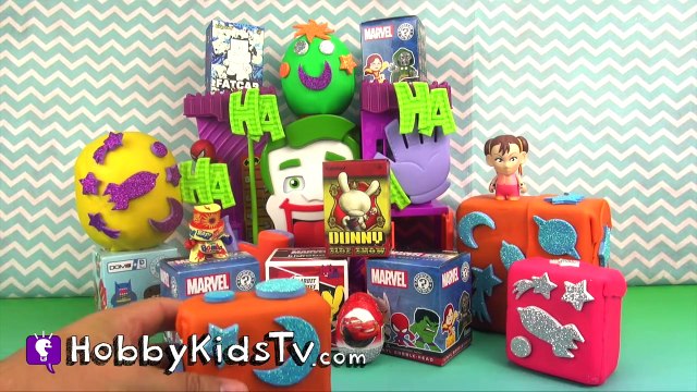 Mega Blind Box Kinder Egg Surprise Play-Doh Kidrobot Funko Hulk Spider-Man lego minifig HobbyKidsTV