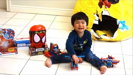 Super GIANT SURPRISE Egg Spiderman Surprise Toys   BIGGEST Surprise Egg Unboxing Marvel Sp