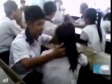 Teen Students Acts In Class