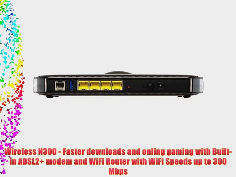 Netgear DGN3500 N300 Wireless Gigabit ADSL2 Modem Router - video Dailymotion