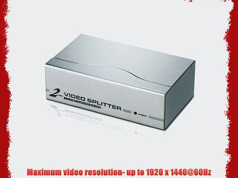 ATEN 2-Port 350 MHz VGA Video Splitter VS92A (Silver)