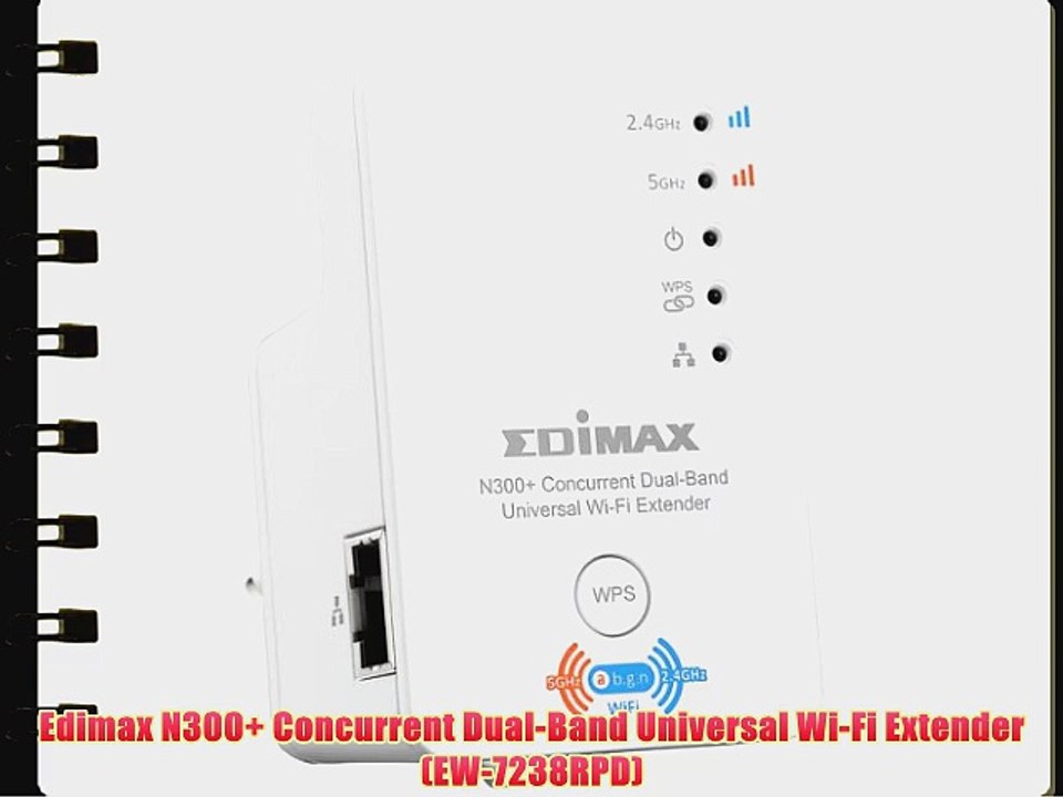 Edimax N300  Concurrent Dual-Band Universal Wi-Fi Extender (EW-7238RPD)