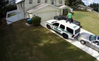 Crazy Person Dancing on a Sheriff's Vehicle