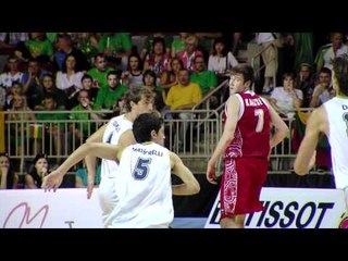 FIBAU19 - Kulagin buzzer beater at the end of the first half ARG v RUS