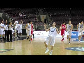 FIBAU19 - Argentina's Patricio Garino shows tears of joy