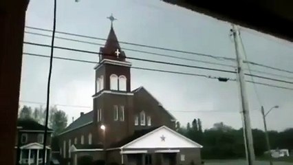 Lightning Strike at Maine Church Caught on Camera
