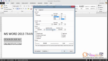 MS Word 2013 Tutorial in Urdu/Hindi (Part-02)