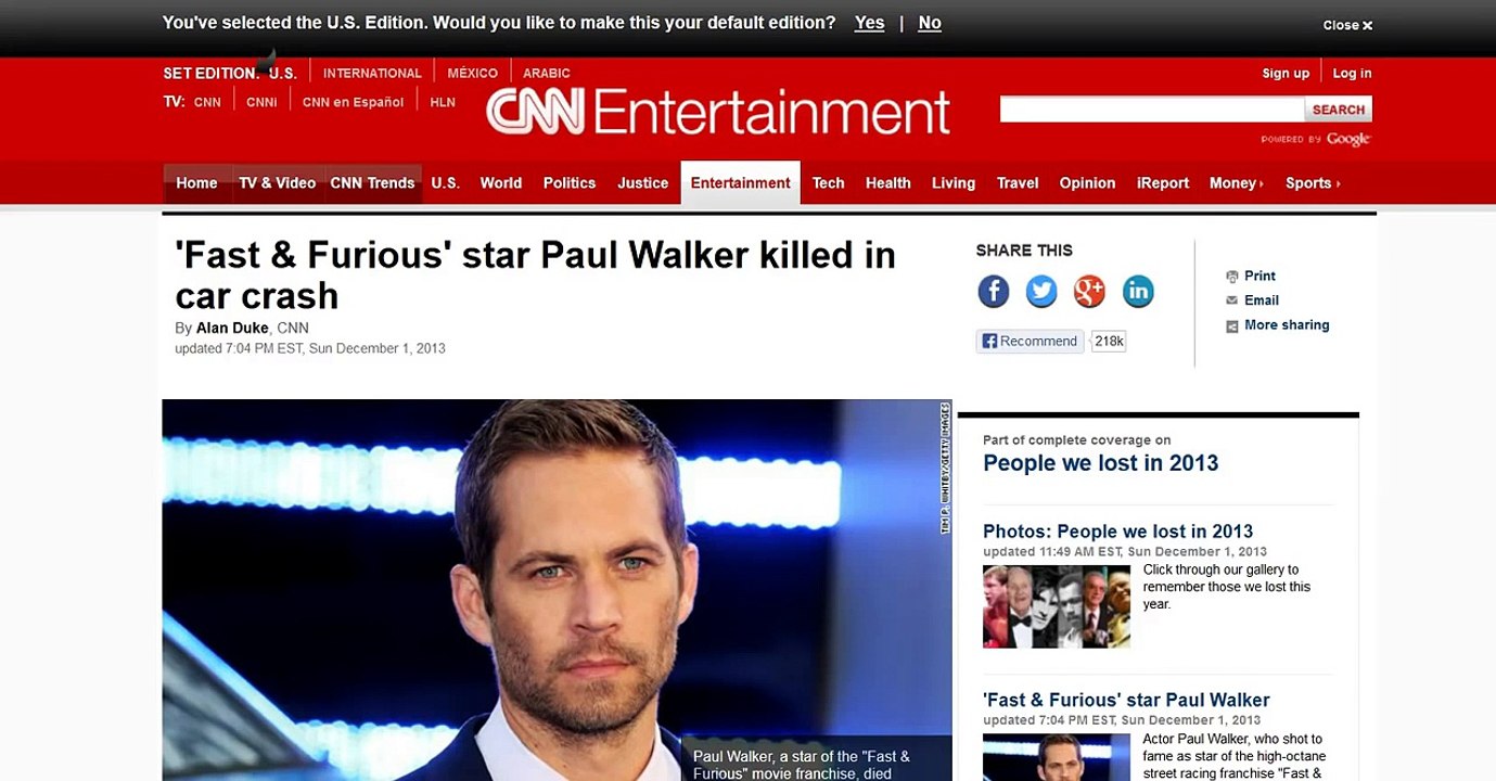 Paul Walker "Murdered by the Illuminati" According to Countless Conspiracy Theorists