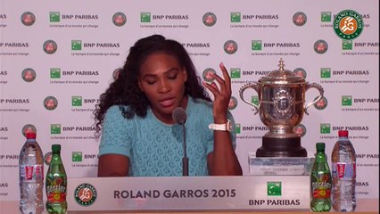 Press conference Serena Williams 2015 French Open / Final