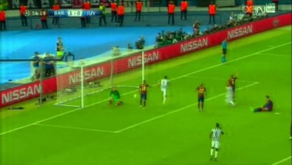 هدف يوفنتوس الأول في مرمي برشلونة