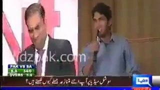 He is making fun of serious questions in Live Debate , Shame on Abdi Sher Ali