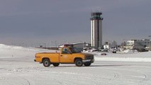 Fedex Plane Lands at Merrill Field in Anchorage Alaska