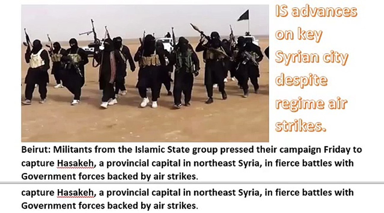 Gulf News_ IS (Islamic State ) advances on Syrian city despite regime air raids