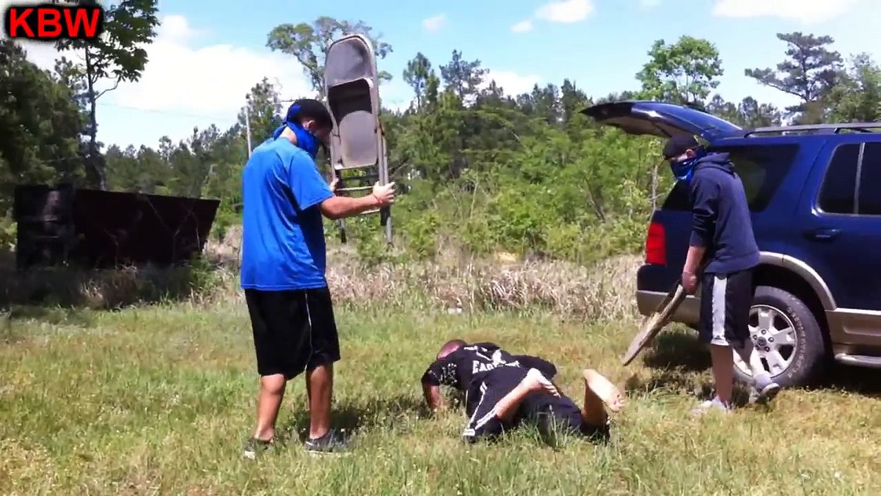 Trampoline Wrestling: KBW- AK 47 vs. CJ