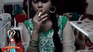 Indian college girls smoking in a group