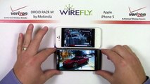 DROID RAZR M by Motorola vs Apple iPhone 5 Smartphone Schmackdown by Wirefly