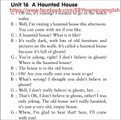 Listening Practice Through Dictation 1 - Unit 16 A Haunted House (Repeat 10 times)