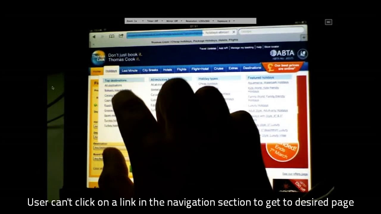 Mobile user testing samples