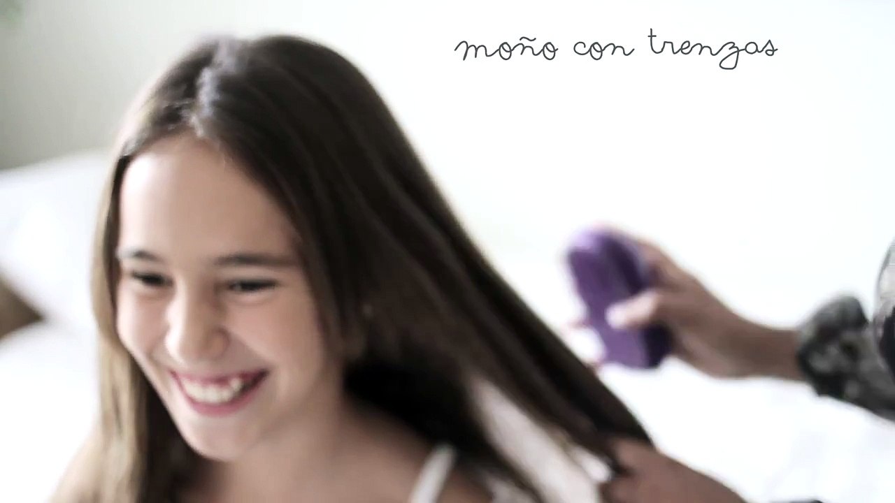 Moño con trenzas para niñas