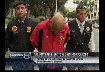 Ex capitán del Ejército fue detenido tras robar en Barranco