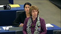 Catherine Ashton on Common Foreign and Security Policy at the European Parliament