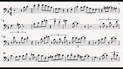 Groovin - JJ Johnson Trombone Solo Transcription