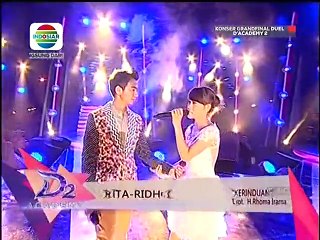 Rita feat Ridho  K E R I N D U A N  @ Dangdut Academy 2 Konser Grand Final Duel