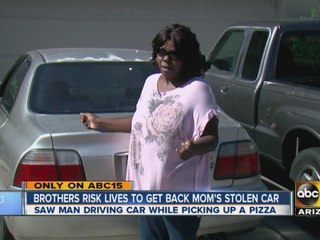 Brothers walk away with cuts and bruises after taking on man who allegedly stole mom's car