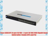 Cisco SLM224P 24-port 10/100   2-port 10/100/1000 Gigabit Smart Switch with 2 Combo SFPs and