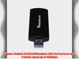 Premiertek AC 1200 802.11a/b/g/n/ac Dual Band 2.4GHz/5GHz 2T2R Wireless USB 3.0 LAN Adapter