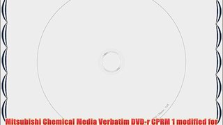 Mitsubishi Chemical Media Verbatim DVD-r CPRM 1 modified for recording 120 minutes 1-16 x 50