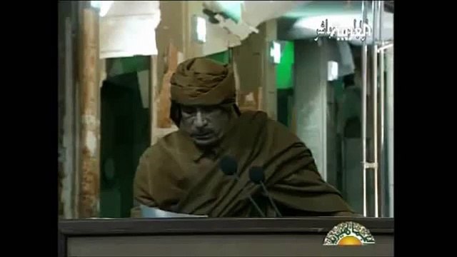 Discours traduit de Mouammar Kadhafi