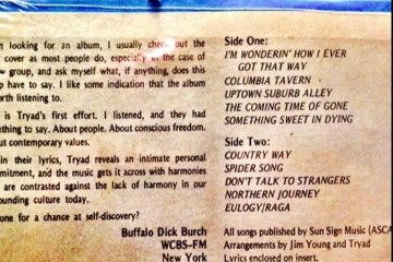 Tryad  "Uptown Suburb Alley" 1972 US Folk Psych